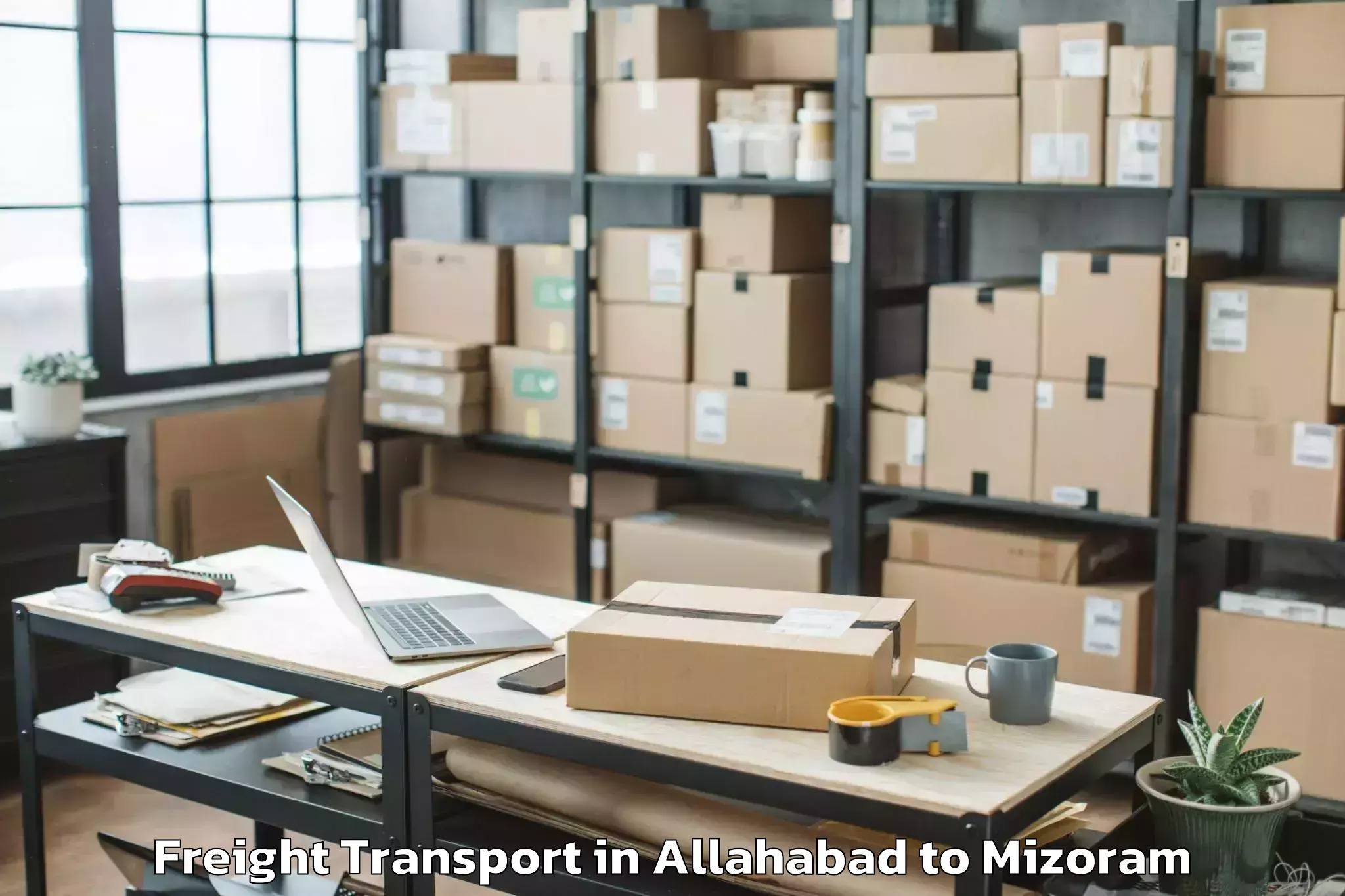 Top Allahabad to Thenzawl Freight Transport Available